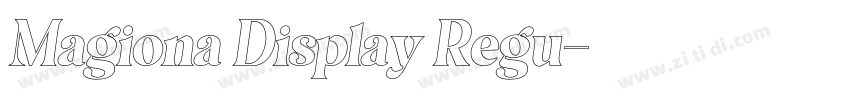Magiona Display Regu字体转换